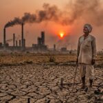 A dry cracked field in rural India under a scorching sun, representing the 2026 monsoon deficit.
