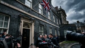 Prime Minister Keir Starmer outside 10 Downing Street during a high-stakes political week.