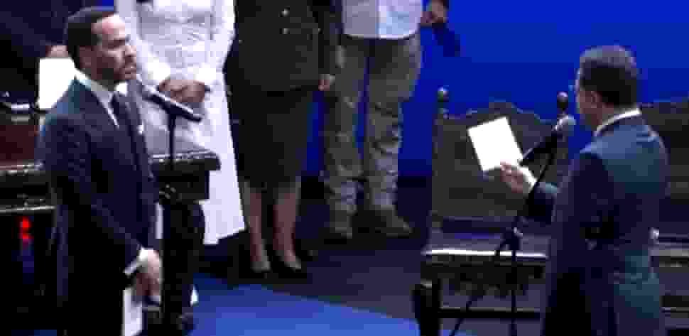 President Abelardo de la Espriella during his inauguration ceremony in Colombia