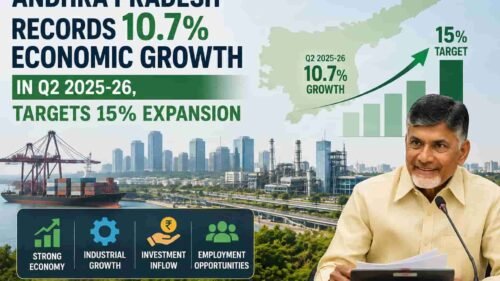 Chief Minister N. Chandrababu Naidu reviewing Andhra Pradesh economic growth data and sectoral performance.