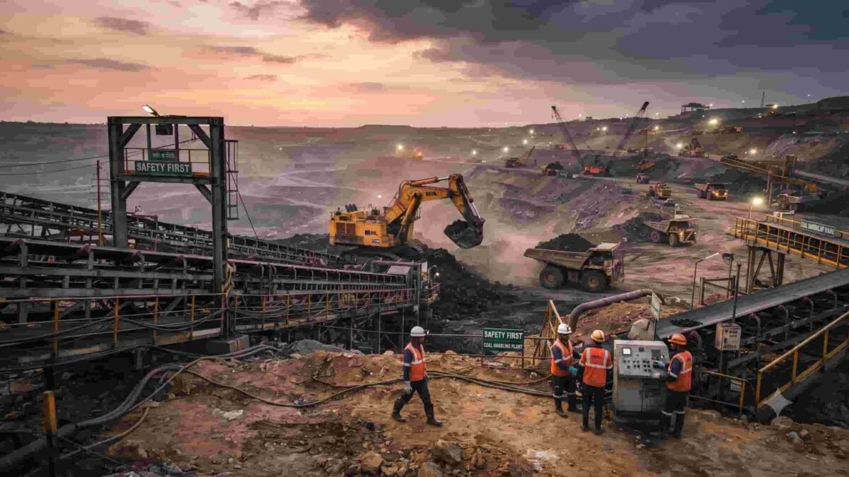 Captive and commercial coal mines in India showing rising coal output and dispatch activity