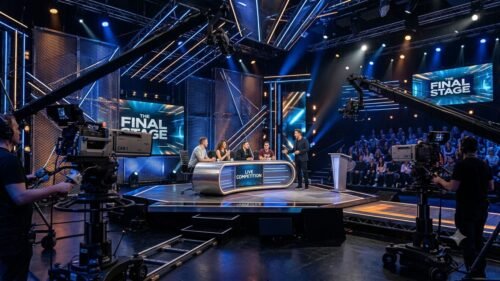 High-tech digital reality show stage setup for Lock Upp Season 2 grand finale