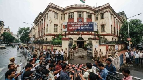 Bhabani Bhawan CID headquarters in Kolkata where Sumit Roy appeared for questioning.