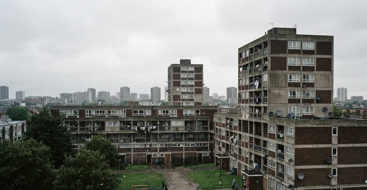 Residential council housing estate in the United Kingdom