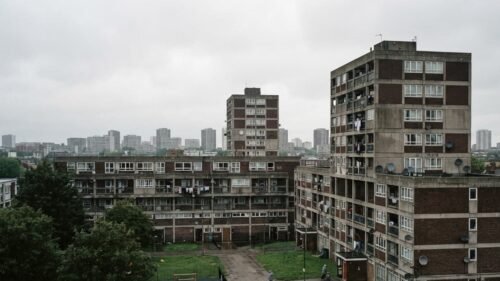 Residential council housing estate in the United Kingdom